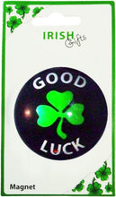 Load image into Gallery viewer, I LUV LTD Irish Good Luck Round Magnet
