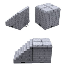 Load image into Gallery viewer, Locking Dungeon Tiles - Bridge Over Lava, Terrain Scenery Tabletop 28mm Miniatures Role Playing Game, 3D Printed Paintable, EnderToys
