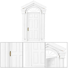 Load image into Gallery viewer, Jiawu Mini Dollhouse Door, Dollhouse Furniture 1:12 Dollhouse Door, Dollhouse Accessory Furniture Model for Front Door for Dollhouse Decoration
