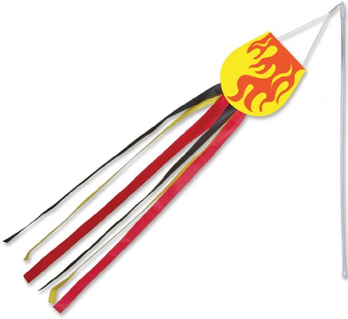 Premier Kites 18023 12-Pack Wind Wand Spinner, Flame