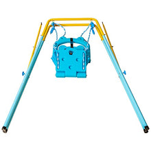 Load image into Gallery viewer, HLC Folding Toddler Blue Secure Swing with Safety seat for Baby/chirldren&#39;s Gift

