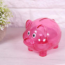 Load image into Gallery viewer, Piggy Bank, Pig Cute Transparent Bank Gifts Coins Bank, Baby Savings Bank, for Boys for Girls(Trumpet Rose)
