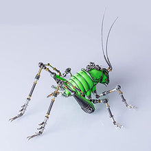 Load image into Gallery viewer, XSHION 3D Metal Puzzle Cricket Model, DIY Assembly Mechanical Insect Model Stainless Steel Building Kit Jigsaw Puzzle Brain Teaser, Desk Ornament, Green Cricket
