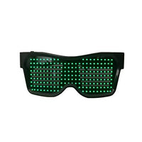 NUOBESTY LED Flash Glasses Glow in The Dark Eyeglasses Light Up Flashing Eyewear Novelty Shutter Shades Glasses for Party Bar Nightclubs (Green)