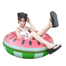 Load image into Gallery viewer, ZDZD Round Watermelon Swimming Ring Inflatable and Durable, Summer Adult Swimming Pool Party General Oversized Swimming Ring (0.7)
