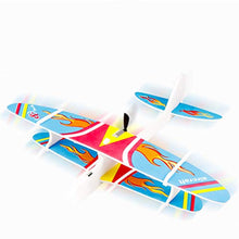 Load image into Gallery viewer, NUOBESTY 2pcs Foam Airplane Toys Electric Throwing Flying Glider Plane Manual Throwing Model with LED Light for Outdoor Sports Garden Yard Playing
