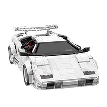 Load image into Gallery viewer, WANZPITS MOC-57779 Technology Series Racing Car Assembly Kit, an Architectural Project for Adults, The Adult Collection Truly Reproduces The Original Sports Car,White,M
