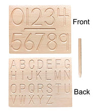 Load image into Gallery viewer, Mfumyy Montessori Alphabet Number Tracing Boards Double Sided Wooden Learn to Write ABC 123 Board Writing Practice Board for Kids Preschool Educational Toy,Homeschool Supplies (ABC+123 Board)
