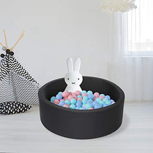 Load image into Gallery viewer, UHAPPYEE Soft Ball Pit for Toddler, 35&quot; x 12&quot; Foam Ball Pit with Removable Cover, Indoor Memory Sponge Round Ball Pit Without Balls - Black
