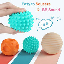 Load image into Gallery viewer, Baby Textured Sensory Ball Set Soft Squeeze Massage Balls with Bright Color and Multi Shape,Learning Early Educational Toys for 6+ Months Toddlers Boys and Girls(8PCS)
