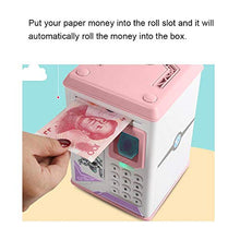 Load image into Gallery viewer, Kid Cartoon Bank, Electronic Piggy Bank Piggy Bank Cash Coin Money Saving Pot 5.1 * 5.1 * 9.6In Electric Children Bank, for Money Saving Kids(Pink)
