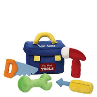 The Trendy Turtle Personalized My First Toolbox Construction Worker Stuffed Plush Playset with Mini Plush Toy 5pc Tool Set