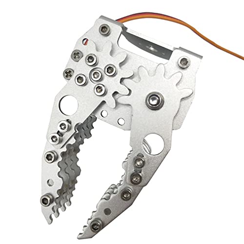 Professional Metal Robot Arm / Gripper / Mechanical Claw / Clamp / Clip with High Torque Servo, RC Robotic Part Educational DIY for Arduino/Raspberry Pie, Science STEAM Maker Platform (Silver)