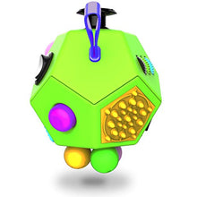 Load image into Gallery viewer, Fidget Dodecagon 12-Side Fidget Cube Relieves Stress and Anxiety Anti Depression Cube for Children and Adults with Autism(B1 Green)
