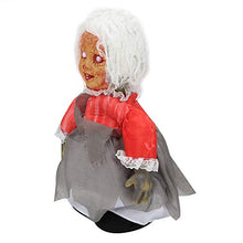 Load image into Gallery viewer, Creepy Walking Doll, Scary Walking Doll, Halloween Voice Control Light Effect Vivid for Home Bar(Z113 Walking Ghost Baby with White Hair)
