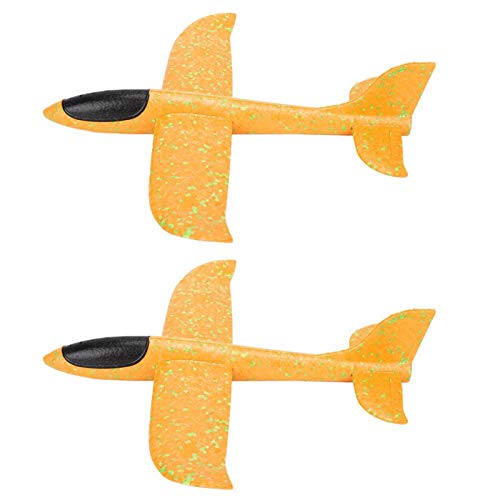 Keenso 2 Pcs EPP Throwing Glider Catapult Airplane,Throw and Return Stunt Version,Children Educational Toy,for Kid,for Games,for IndoorOutdoor(Orange) Other Children's Outdoor Toys