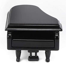 Load image into Gallery viewer, Pssopp Black Grand Piano Model Miniature Basswood Music Instrument Ornament Dolls House Living Room Furniture and Accessories Set
