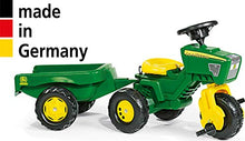 Load image into Gallery viewer, Rolly John Deere 3 Wheel Trac with Trailer Ride On
