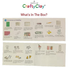 Load image into Gallery viewer, Crafty Clay Air Dry Modeling Kit for Kids - Soft Sculpting Airdry Multi Colored Clay - 27 x Molding Tools &amp; Accessories - Non Greasy &amp; Self Drying - Complete Art Set for Children with 120 Projects
