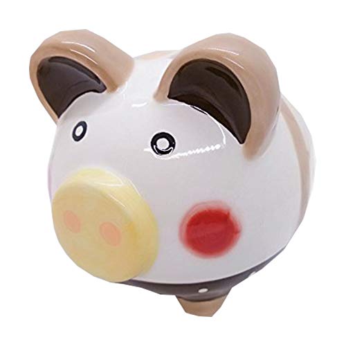 Piggy Bank Ceramic Cute Handmade Paint Coat Figurine Fancy Animal Decor Collect Coin Hight Quality (Piggy Cute)