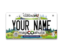 Load image into Gallery viewer, BRGiftShop Personalized Custom Name Mexico Coahuila 3x6 inches Bicycle Bike Stroller Children&#39;s Toy Car License Plate Tag
