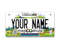 BRGiftShop Personalized Custom Name Mexico Coahuila 3x6 inches Bicycle Bike Stroller Children's Toy Car License Plate Tag