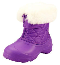 Load image into Gallery viewer, The Doll Maker Girl&#39;s Weather-Resistant Fur Lining Strap Zipper Winter Snow Boot (Little Kid/Big Kid) - ST194001E-12
