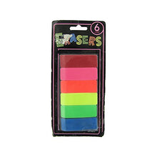 Load image into Gallery viewer, STERLING Neon Kids Children Correction Rubber Erasers Pack of 24

