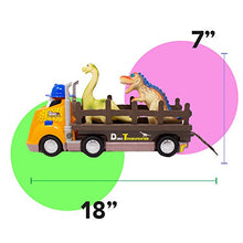Load image into Gallery viewer, Boley 3 Piece Dino Transporter Set - Dinosaur Lovers Set for Kids, Children, Toddlers - Animated Truck with Realistic Motor Sounds, Detachable Truck Bed
