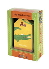 Load image into Gallery viewer, Mudpuppy Animal Ab Cs Ring Flash Cards For Kids â?? 26 Double Sided Alphabet Flash Cards On A Reclosa
