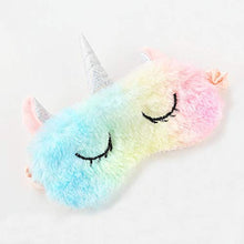 Load image into Gallery viewer, JQWGYGEFQD Party Unicorn Eye Mask Cartoon Variety Sleeping Plush Cover Eyeshade Relax Suitable for Travel Home Party Gifts a Halloween Party Rubber Latex Animal mask, Novel Ha ( Color : G-1 )
