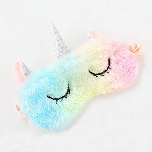 JQWGYGEFQD Party Unicorn Eye Mask Cartoon Variety Sleeping Plush Cover Eyeshade Relax Suitable for Travel Home Party Gifts a Halloween Party Rubber Latex Animal mask, Novel Ha ( Color : G-1 )