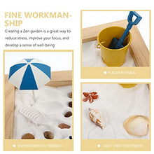 Load image into Gallery viewer, NUOBESTY Mini Ocean Garden Sand Tray Beach Zen Ocean Scene Sandbox for Desk with Natural Sand Wooden Tray Lid Rakes Rocks and Accessories 1 Set

