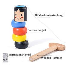 Load image into Gallery viewer, Rstcosplay Wooden Man Magic Toy Immortal Daruma Magic Tricks Funny Toys, Unbreakable Wooden Man Magic Toy Funny Stage Magic Props Children Kids for Halloween Christmas Magic Easy Doing Gift (4 Pack)

