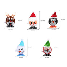 Load image into Gallery viewer, Amosfun 5 PCs Christmas Wind Up Toys Xmas Clockwork Toy Santa Xmas Tree Snowman Party Favors Novelty Jumping Toys Stocking Stuffers
