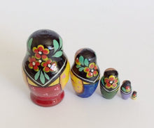 Load image into Gallery viewer, BuyRussianGifts Miniature Russian Nesting Dolls Hand Carved Hand Painted 5 Piece Set CAT Lovers / 2&quot; Tall
