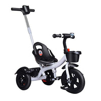 Tricycle,4 in 1 Childrens |Folding Tricycle |for 6 Months to 5 Years Foldable| 3 Wheel Push Trikes|Black|Green|Red|72X48X92CM (Color : Black)