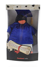 Load image into Gallery viewer, Plushland Penguin Plush Stuffed Animal Toys Present Gifts for Graduation Day, Personalized Text, Name or Your School Logo on Gown, Best for Any Grad School Kids 12 Inches(Navy Cap and Gown)
