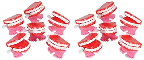 Happy Deals~ Wind Up Chattering Teeth | 12 Pack | 1.75 inch Chatter Walking Teeth