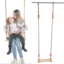 Load image into Gallery viewer, Children Hanging Seat, The Seat Plate Made of Quality Pine Wood Material Children Swing, Multi-Strand Rope for Children Adults
