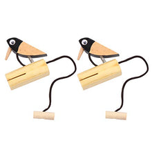 Load image into Gallery viewer, Happyyami 2pcs Wood Woodpecker Toy Pull Rope Bird Woodpecker Kids Musical Tone Block Percussion Toy Bird Wood Sign
