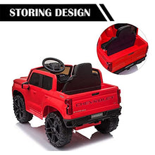 Load image into Gallery viewer, SEGMART Electric Cars for Kids Ride-on Truck Car, 12V Licensed Pickup Ride-on Toys for Boy &amp; Girl Electric Vehicles Car Toy Parental Remote Control with Storage Box/Music Function/LED Lights, Red
