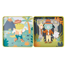 Load image into Gallery viewer, Stephen Joseph Travel TIN Magnetic Dress UP Dino and Dog (SJ1235)
