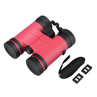 Child Binocular Kids 6X Magnification Binoculars Outdoor Set High Resolution Telescope with Ergonomic Design for Bird Watching and Camping(Pink)