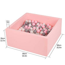 Load image into Gallery viewer, TRENDBOX Ball Pit Kids Ball Pit Memory Foam Ball Pit Square Ball Pits for Toddlers Babies Ball Pit Balls NOT Included - Pink
