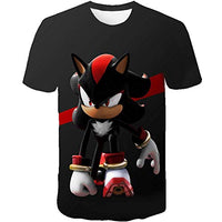 Red Shadow Sonic Clothes Girls 3D Funny T-Shirts Costume Children Spring Clothing Kids Tees Top Baby T Shirts (110)