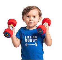 Load image into Gallery viewer, WOD Toys Baby Dumbbell Plush Dumbell with Rattle &amp; Sensory Sounds  Safe, Durable Fitness Toy for Newborns, Infants and Babies (2)
