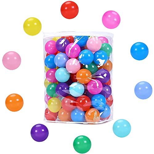 STARBOLO Ball Pit Balls- Pack of 100 - 10 Bright Colors Phthalate Free BPA Free Non-Toxic Plastic Balls Crush Proof Play Balls (100 Balls).