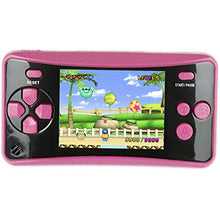 Load image into Gallery viewer, HigoKids Handheld Game for Kids Portable Retro Video Game Player Built-in 182 Classic Games 2.5 inches LCD Screen Family Recreation Arcade Gaming System Birthday Present for Children-Rose red
