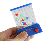 Load image into Gallery viewer, 12 Small Water Games Triangle Challenge - Push Button to Put Triangles in Slot - Hand Held Travel Arcade Game Party Favor (Bulk - 12 Water Games)
